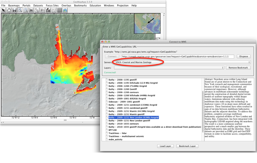 GeoMapApp digital seismic reflection profiles