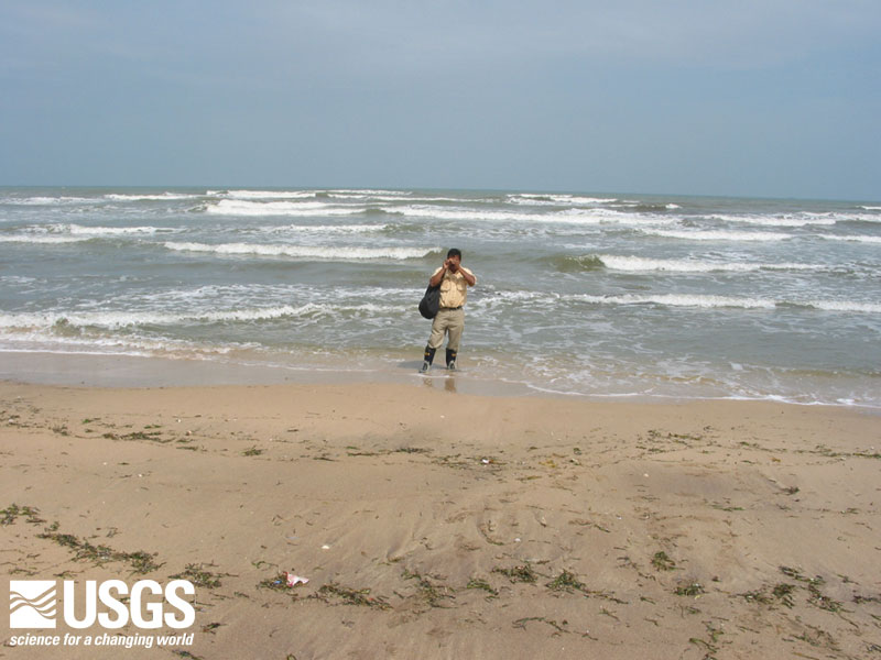 Photo, surveying topographic profile