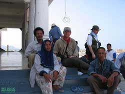 Photo in Banda Aceh, of Guy Gelfenbaum with locals.
