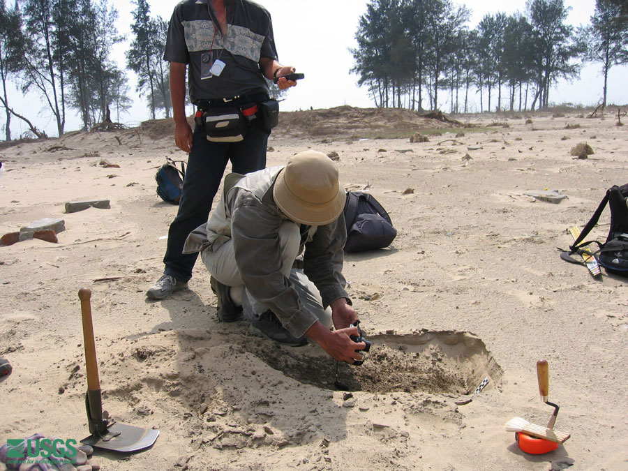 Photo at the Lampuuk golf course survey site, see caption above