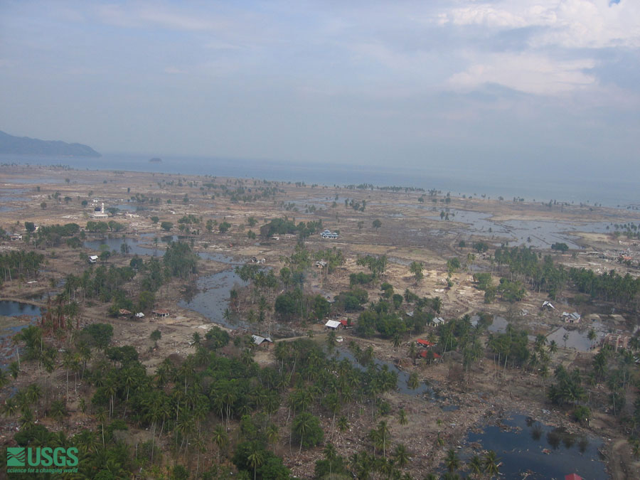 Photo from helicopter flight along coast