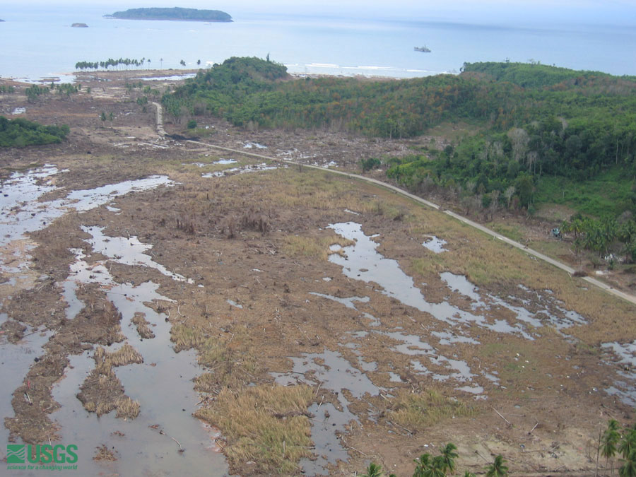 Photo from helicopter flight along coast
