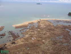 Photo showing new beach sand